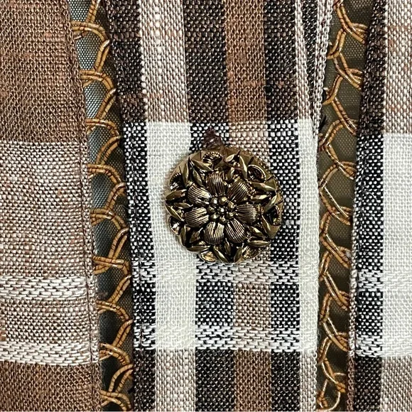 Linen Blend Plaid Jacket - Picture 7 of 14